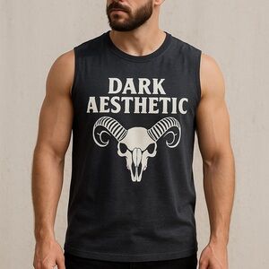 Dark Aesthetic Capricorn season glow in the dark Sleeveless Shirt